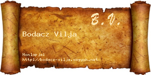 Bodacz Vilja névjegykártya